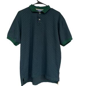 Pendleton Mens Polo‎ Shirt Large Blue Green Check Casual 90s Cotton